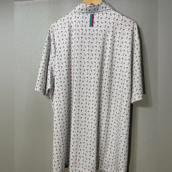 Rhoback White and Pink Polo Shirt - Picture 4 of 4